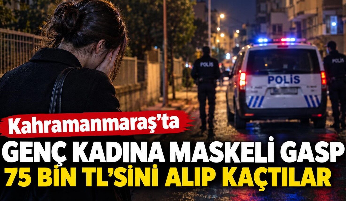 MASKELİ GASP: GENÇ KADININ 75 BİN LİRASINI ALIP KAÇTILAR